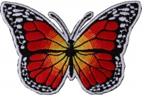 Orange Butterfly Iron On Patch