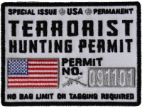 Terrorist Hunting Permit White Patch