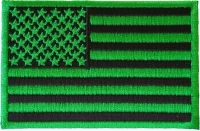Kelly Green American Flag Patch