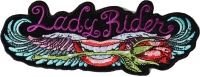 Lips and roses Lady Rider Patch