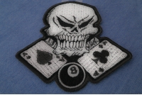 Gambler Skull 8 Ball Patch