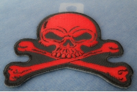 Red Skull and Crossbones small Patch
