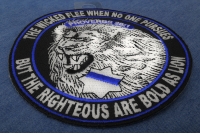 The Righteous Are Bold as Lions Patch for Law Officers