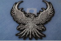 Small Silver Eagle Patch