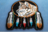 Wolf and Feathers Small Patch