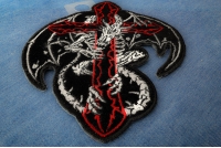 Dragon Skeleton and Cross Small Patch