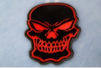 Black and Red Skull Patch