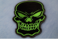 Black Green Skull Patch