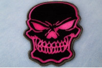 Black Pink Skull Patch