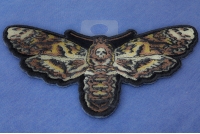 Small Psycho Moth Patch with Skull