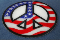 American Flag Peace Sign Patch