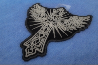 Christian Cross with Wings Patch