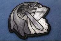 Silver Cape Templar Knight Patch
