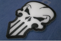 Nasty Skull Patch in White