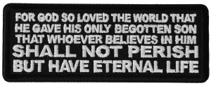 John 3 16 Quote Patch