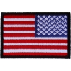 Reversed American Flag with Black Borders Patch