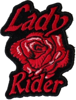 Lady Rider Red Rose Patch