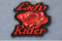 Lady Rider Red Rose Patch