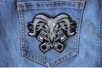 Ram with Pistons Iron on Patch Ram with Pistons Iron on Patch