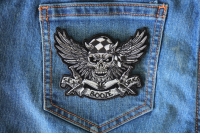 Sex Booze Drugs Checkered Skull and Wings Patch Sex Booze Drugs Checkered Skull and Wings Patch