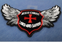 Jesus Christ Lord and Savior Wings Christian Iron on Patch