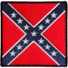 Historical Square Rebel Flag Iron on Patch