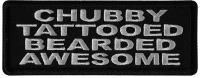 Chubby Tattooed Bearded Awesome Patch