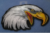 Eagle Head Facing Right Iron on Sew on Applique