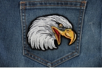 Eagle Head Facing Right Iron on Sew on Patch Eagle Head Facing Right Iron on Sew on Applique
