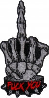 Skeleton Fuck You Middle Finger Patch