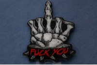 Skeleton Fuck You Middle Finger Patch