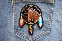Horse in Dreamcatcher Iron on Patch Horse in Dreamcatcher Iron on Patch