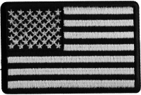 Black and White American Flag Patch