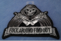 Fuck Around Find Out Skull Middle Finger Patch