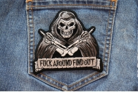 Fuck Around Find Out Skull Middle Finger Patch