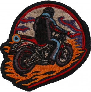 Motorcycle Biker Iron on Patch
