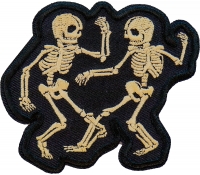 Rave Skeletons Dancing Patch Embroidered