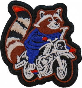 Raccoon to the Rescue Biker Patch Embroidered