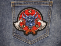 Viking Dragon and Axes Patch Viking Dragon and Axes Patch