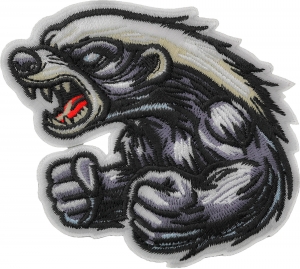Angry Fighting Badger Patch