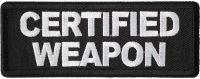 Certified Weapon Patch Certified Weapon Patch