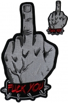 Fuck You Middle Finger Patches Set of Small and Large