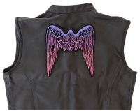 Large Angel Wings Patch Pink | Embroidered Patches