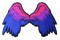 Beautiful Angel Wings In Pink And Purple Ladies Patch | Embroidered Patches