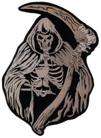 Reaper Skull Sand Clock Large Patch | Embroidered Biker Patches