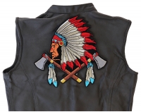 Indian Head Dress Axes And Feathers Large Patch