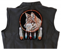 Wolf And Feathers Large Back Patch | Embroidered Patches