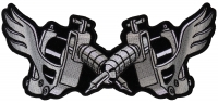Tattoo Guns Wings Patch Large