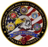 In Memory Of Our Fallen Heroes Large Patch | Embroidered Patches