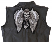 Reaper Skull Wings Middle Finger Patch Large